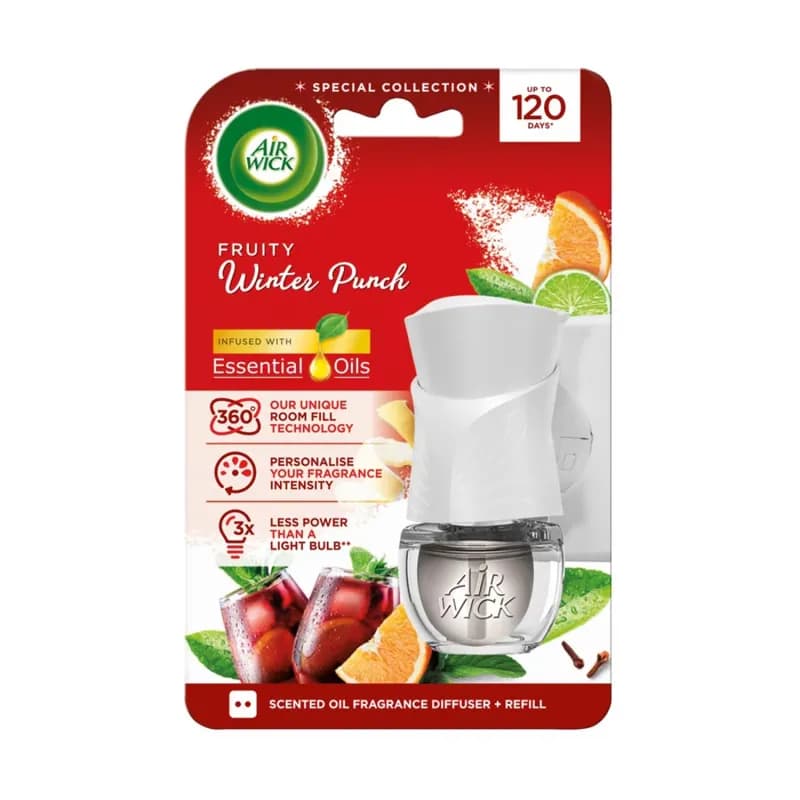 Airwick aparat electric + rezerva lichida 19ml Fruity Winter Punch