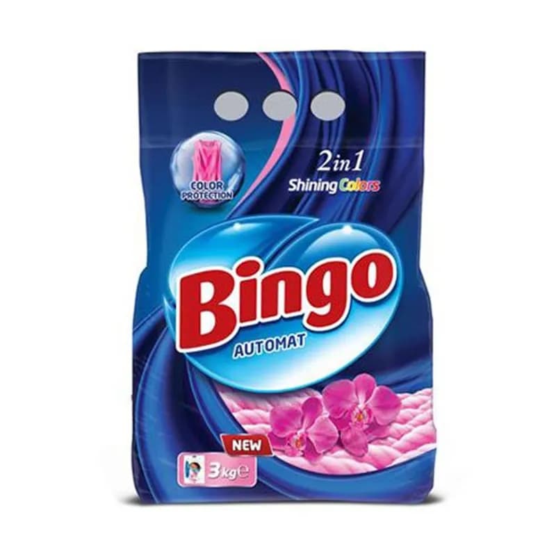 Bingo detergent de rufe automat pudra 3kg 2 in 1 Shining Colors All