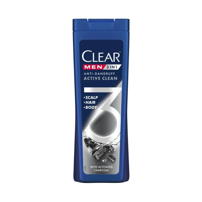 Clear sampon 3 in 1 pentru barbati 360ml Active Clean