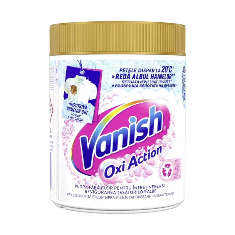 Vanish Oxi Action solutie impotriva petelor 470g Haine Albe