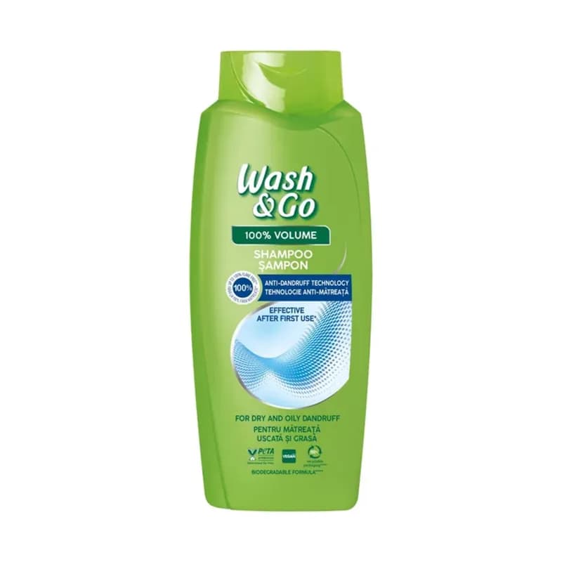 Wash & Go sampon 675ml Antimatreata Par Gras si Uscat