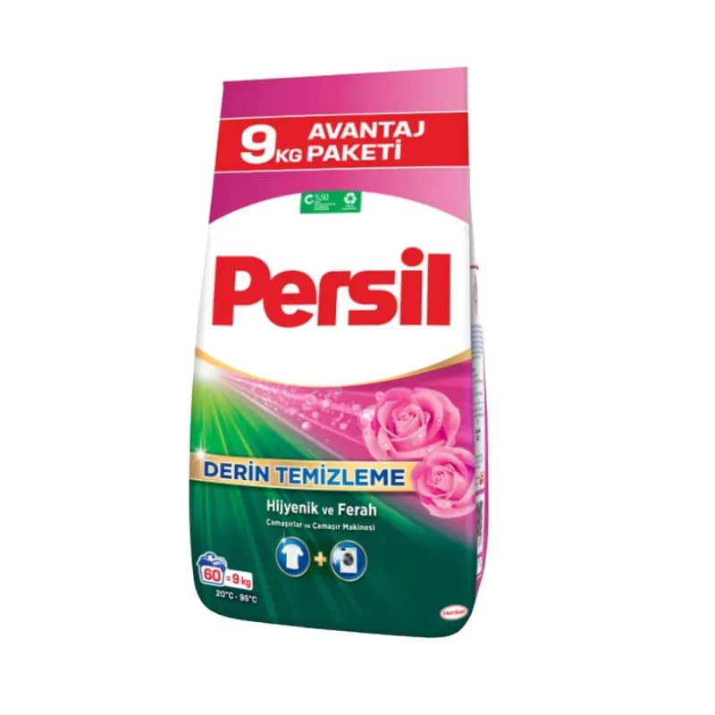 Persil Expert detergent automat de rufe pudra 9kg, 60 spalari, Trandafir, Color si Alb