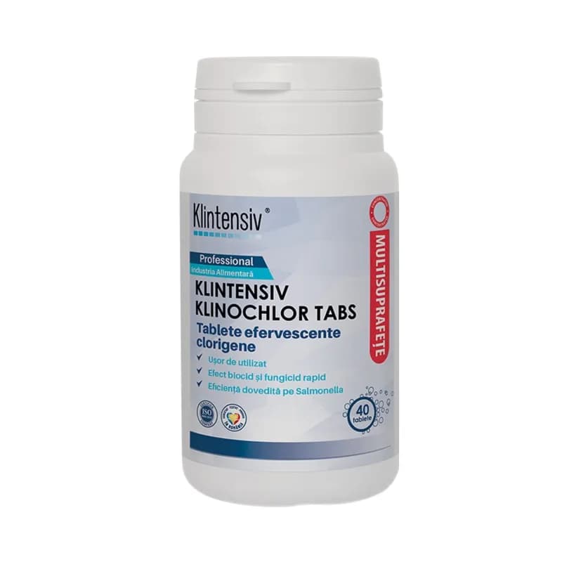Klintensiv tablete efervescente clorigene KlinoChlor 40 tablete/cutie
