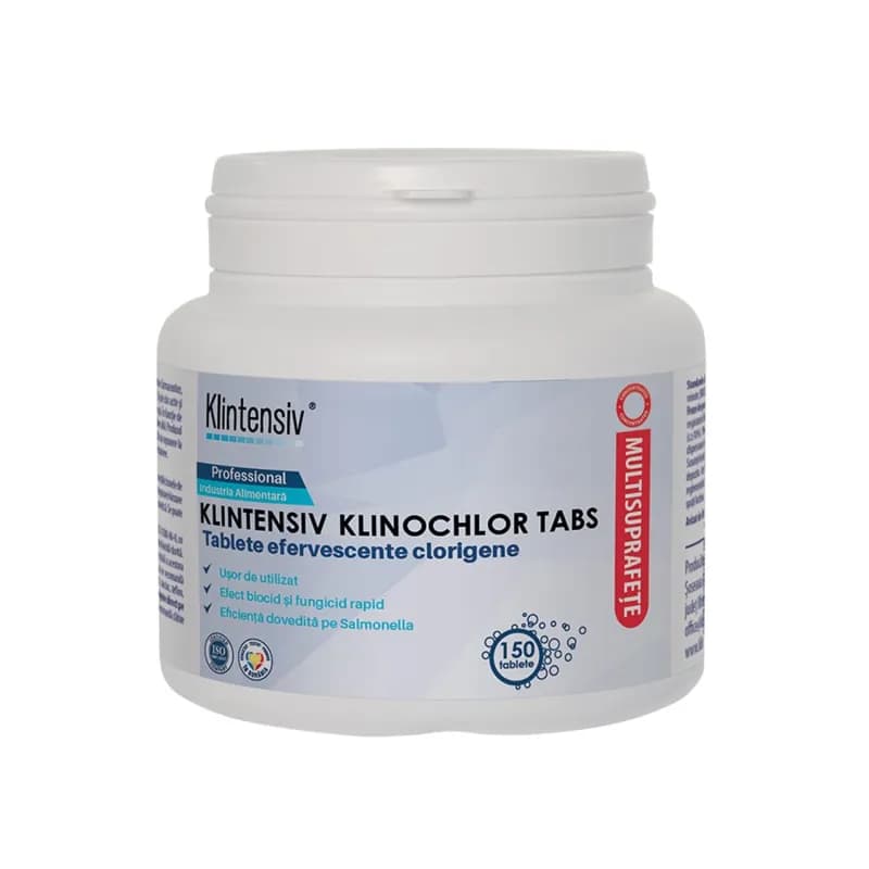 Klintensiv tablete efervescente clorigene KlinoChlor 150 tablete/cutie