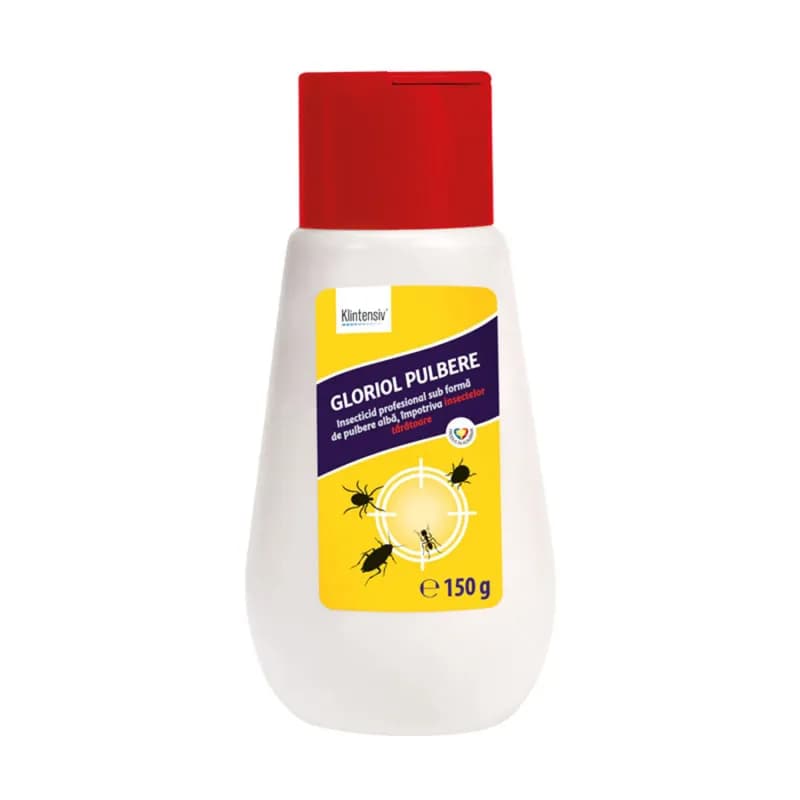 Klintensiv insecticid pulbere impotriva insectelor taratoare GLORIOL PULBERE 150gr