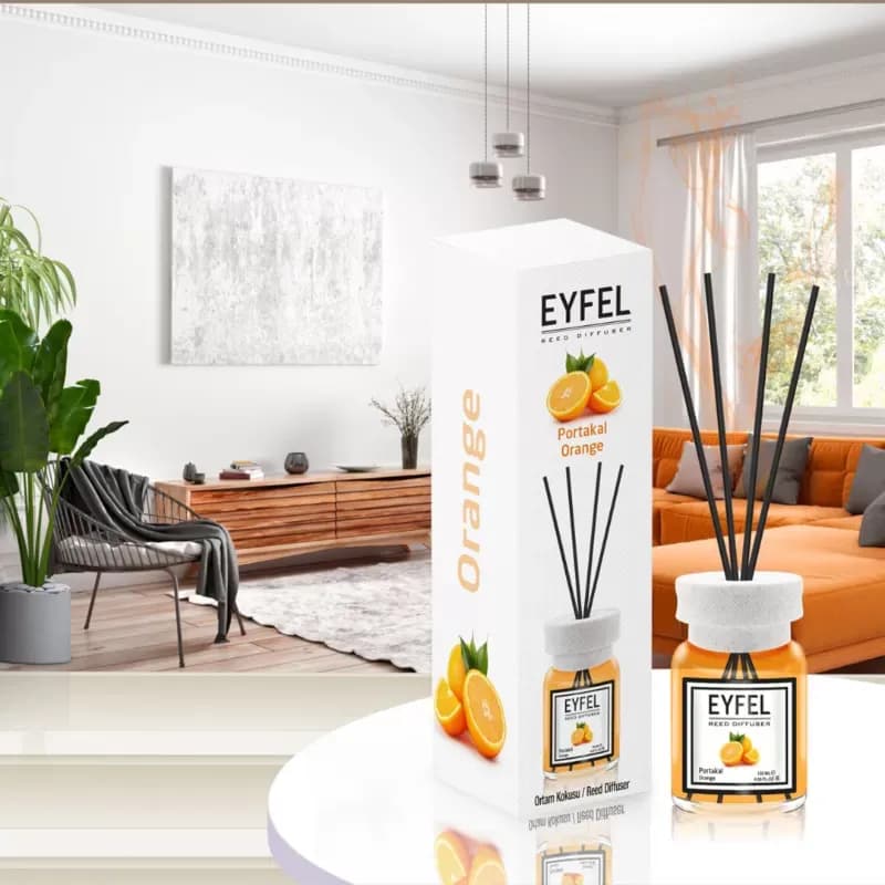 Eyfel odorizant de camera cu bete 120ml, Orange (Portocale)