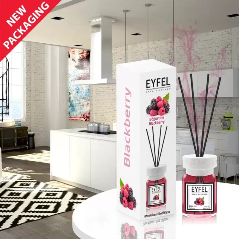 Eyfel odorizant de camera cu bete 120ml, Blackberry (Fructe de padure)