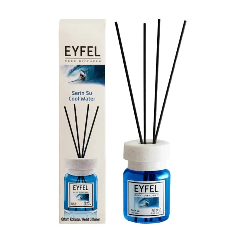 Eyfel odorizant de camera cu bete 120ml, Cool Water (Apa curata)