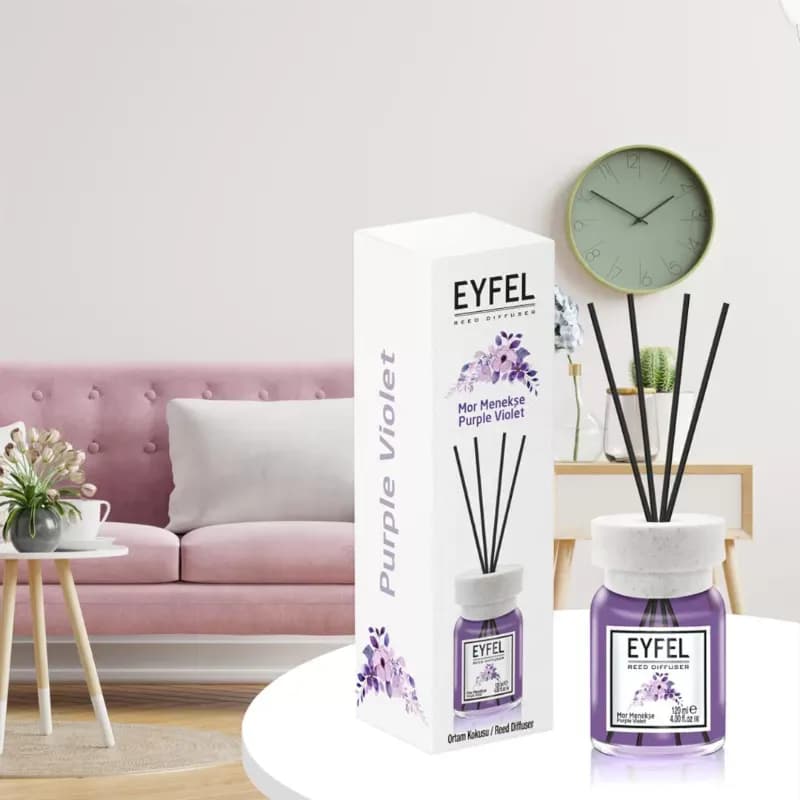 Eyfel odorizant de camera cu bete 120ml, Purple Violet (Violete)