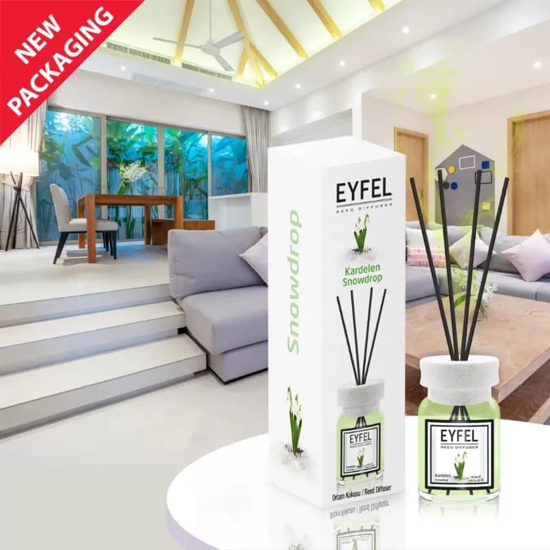 Eyfel odorizant de camera cu bete 120ml, Snowdrop (Ghiocel)
