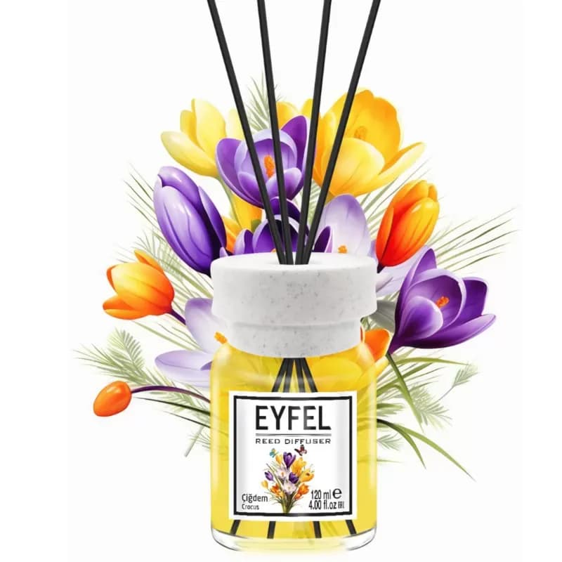 Eyfel odorizant de camera cu bete 120ml, Crocus (Sofran)