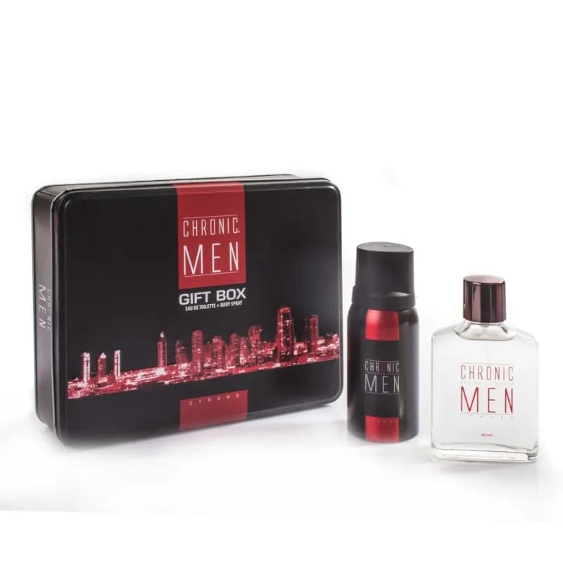 Chronic Men caseta 2 piese spray de corp 150ml + apa de toaleta 100ml Strong