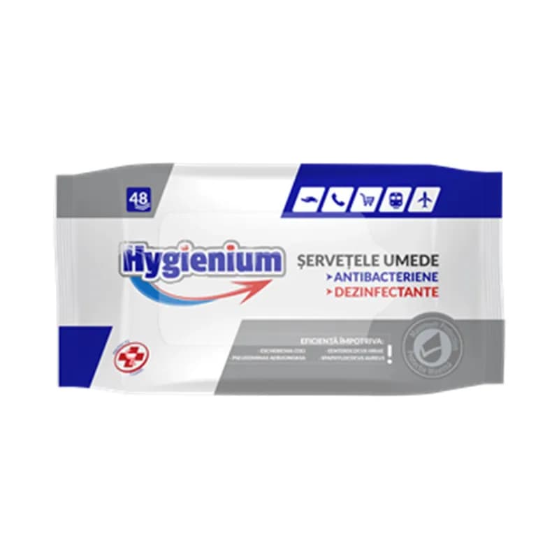 Hygienium servetele umede antibacteriene si dezinfectante 48buc