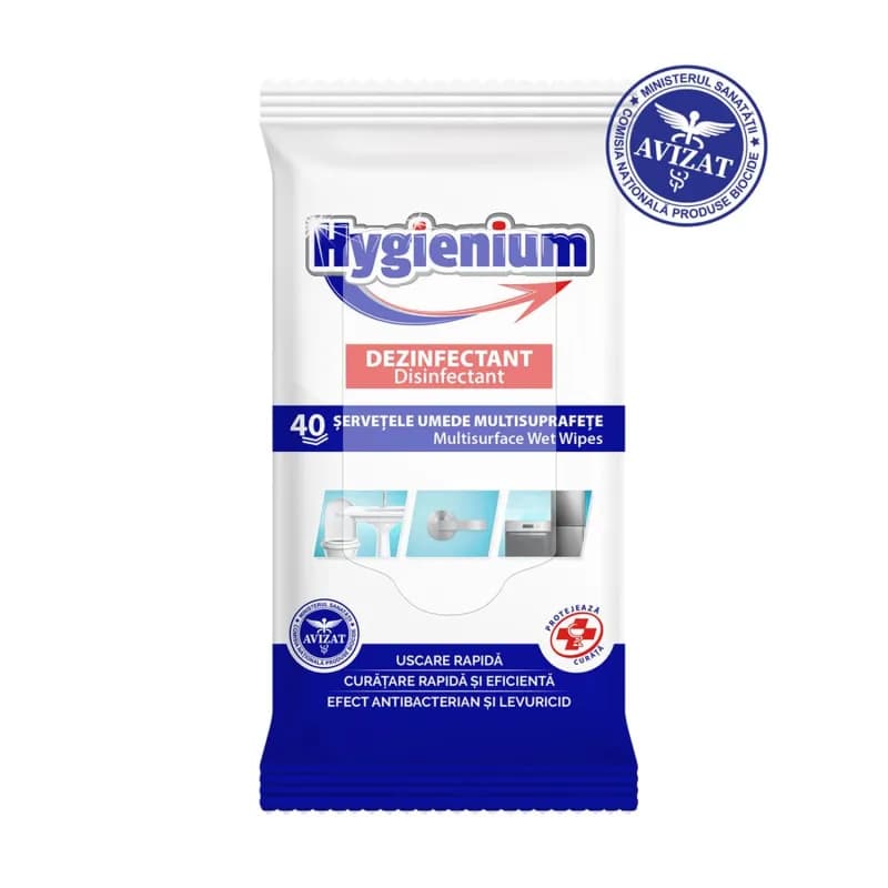 Hygienium servetele umede multisuprafete dezinfectante 40buc