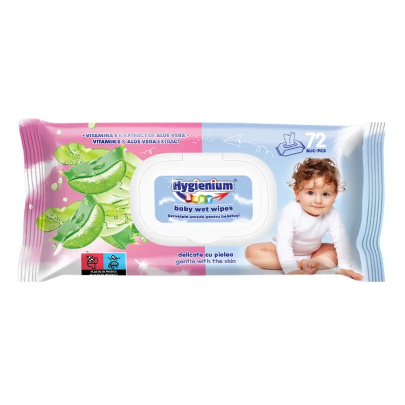 Hygienium Baby servetele umede 72buc Panthenol si Alantoina