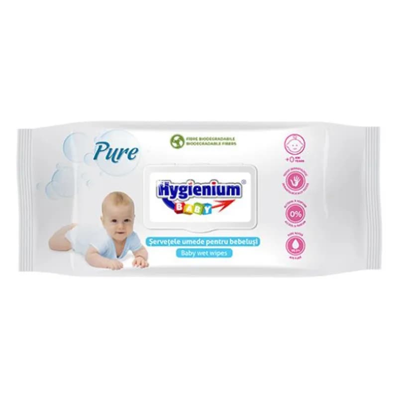 Hygienium Baby Pure servetele umede cu capac 80buc