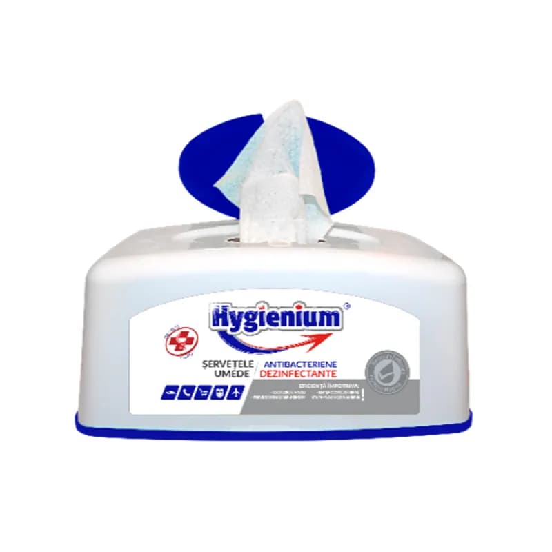 Hygienium servetele umede antibacteriene in cutie reutilizabila 100buc
