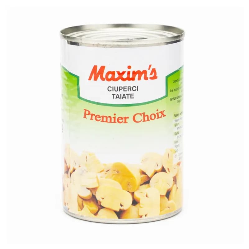 Maxim's ciuperci taiate cutie 400g