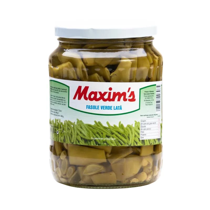 Maxim's fasole verde lata borcan 720g