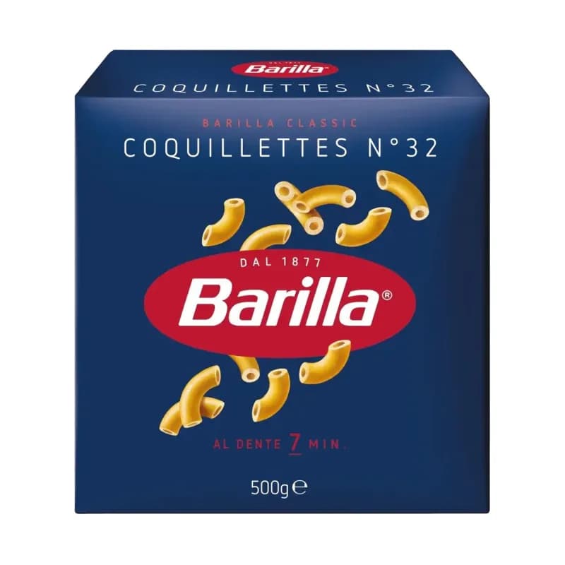 Barilla paste grau dur 500g Coquillettes N32