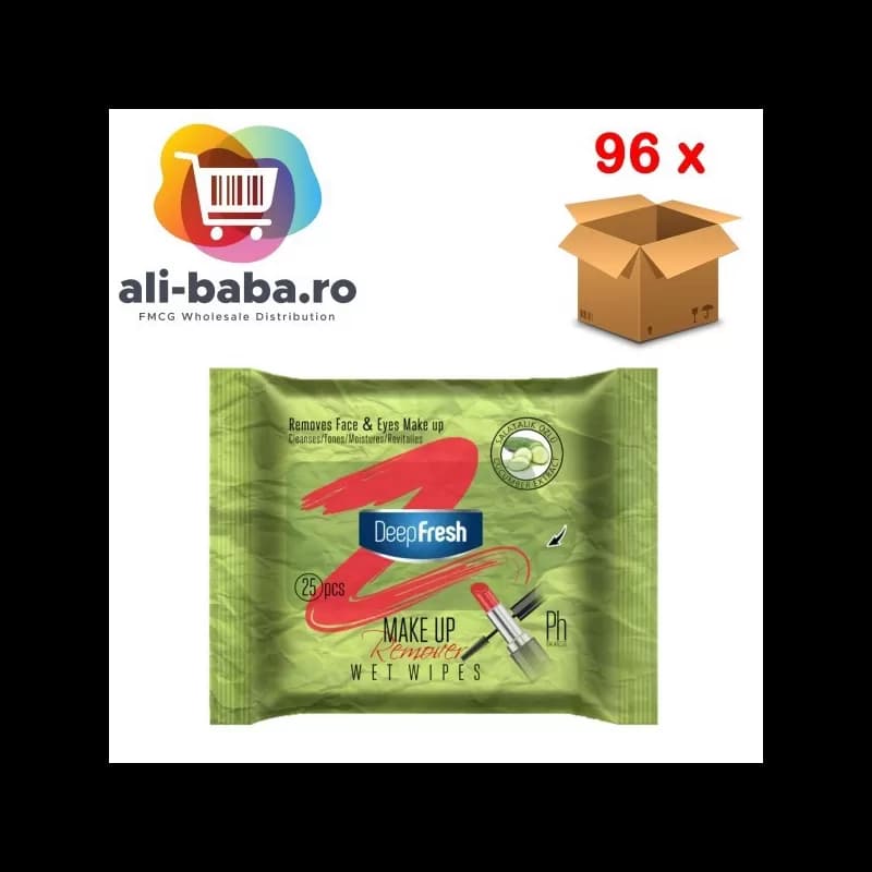 Deep Fresh servetele umede demachiante 25 buc Extract de Castravete