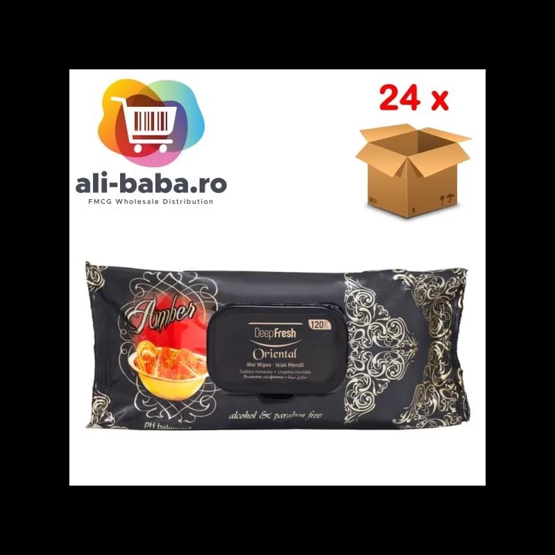 Deep Fresh Oriental servetele umede cu capac 120 buc Amber