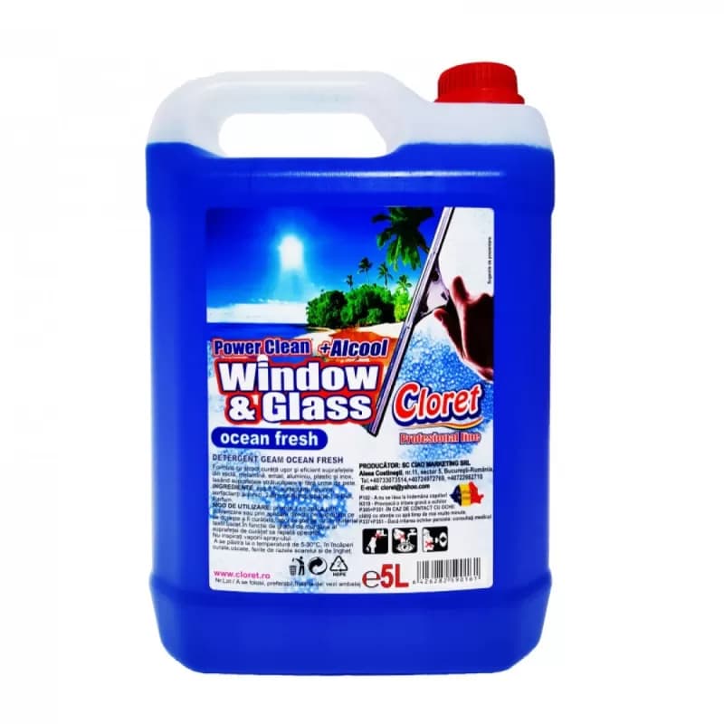Cloret detergent de geamuri 5L, Ocean Fresh