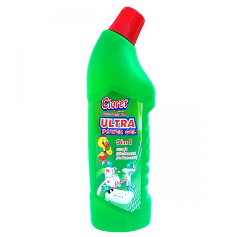 Cloret detartrant WC 750ml, 3in1 Power Gel