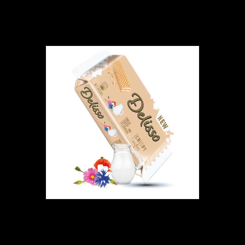 Delisso napolitane cu crema 40g Lapte