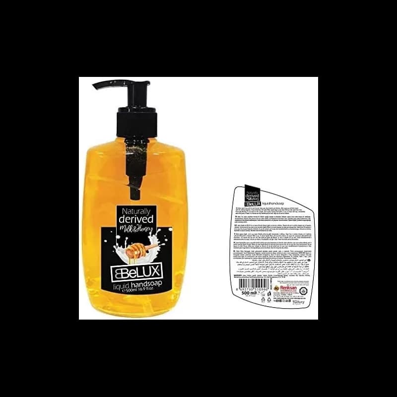 Belux sapun lichid cu pompita 500ml Milk &Honey