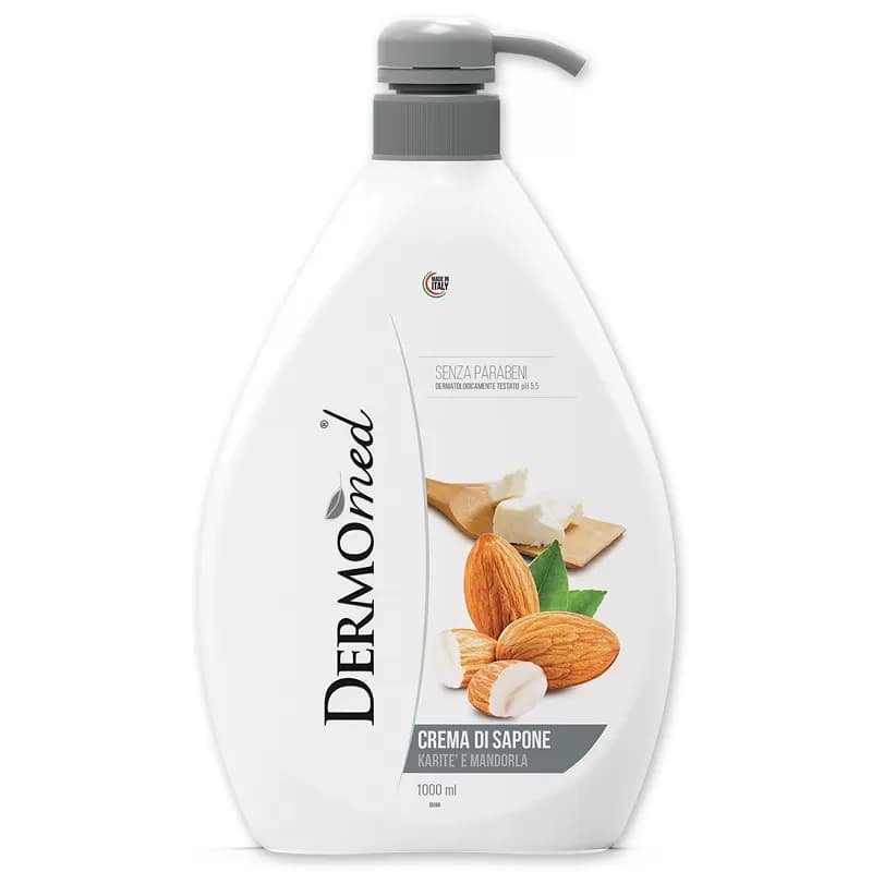 Dermomed sapun lichid cu pompita 1L Karite and Almond