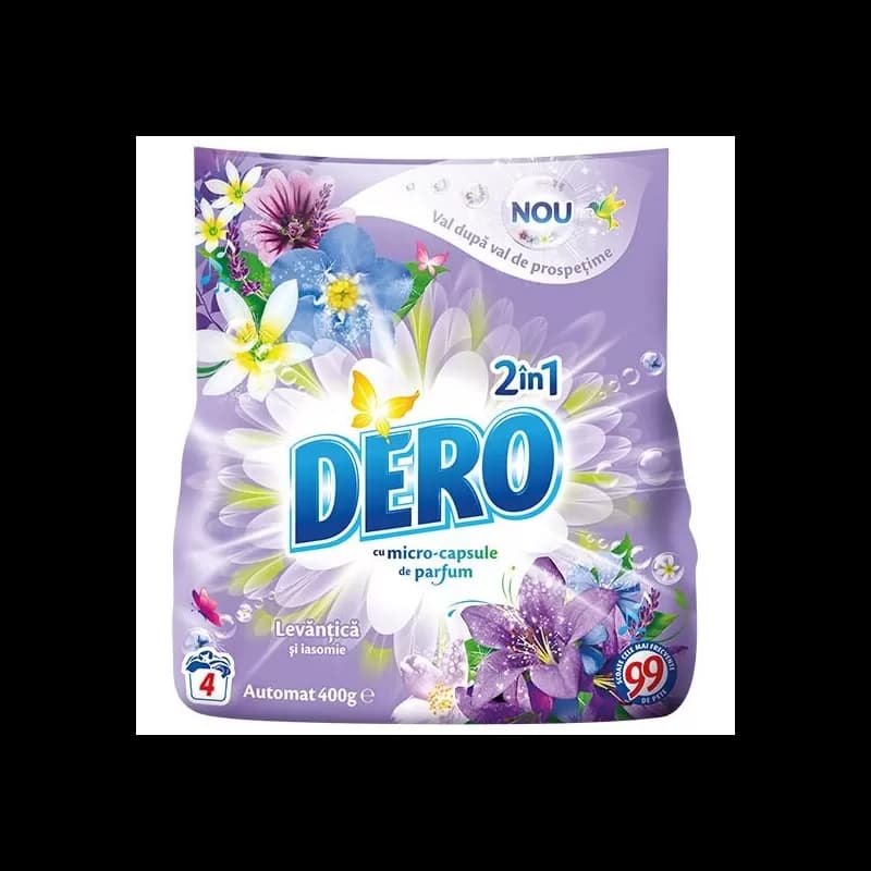 Dero Surf 2 in 1 detergent de rufe manual 400g Lavanda