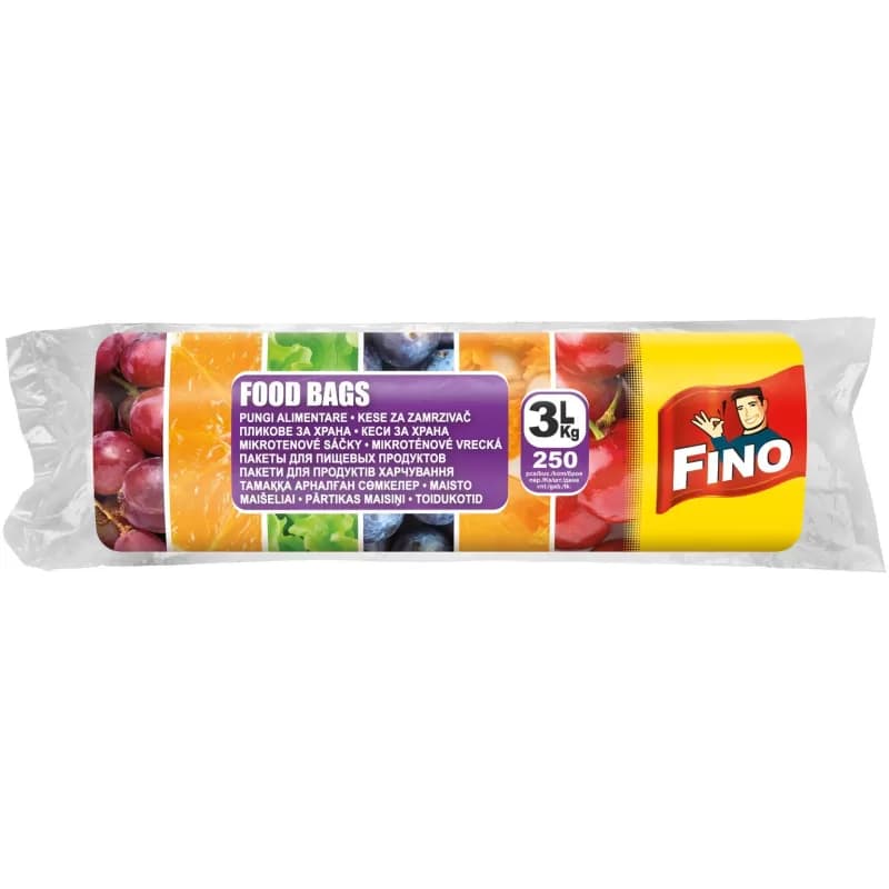 Fino pungi alimentare 3l 250 buc/rola