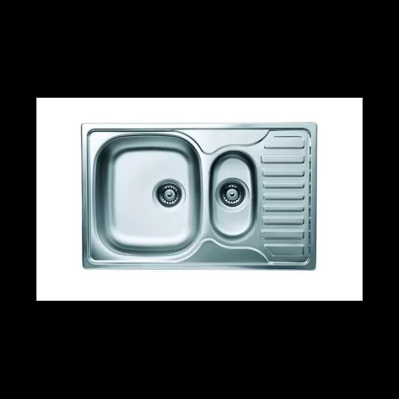 Chiuveta inox anticalcar cuva mare+cuva mica 50x86cm