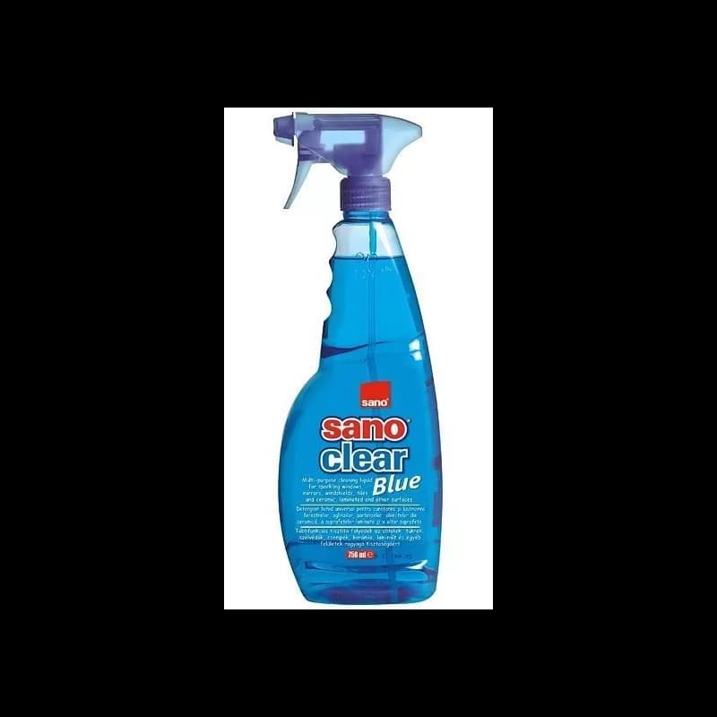 Sano Clear detergent geamuri cu pulverizator 750ml, Blue