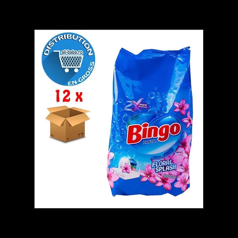 Bingo detergent pudra manual 1Kg Floral Splash