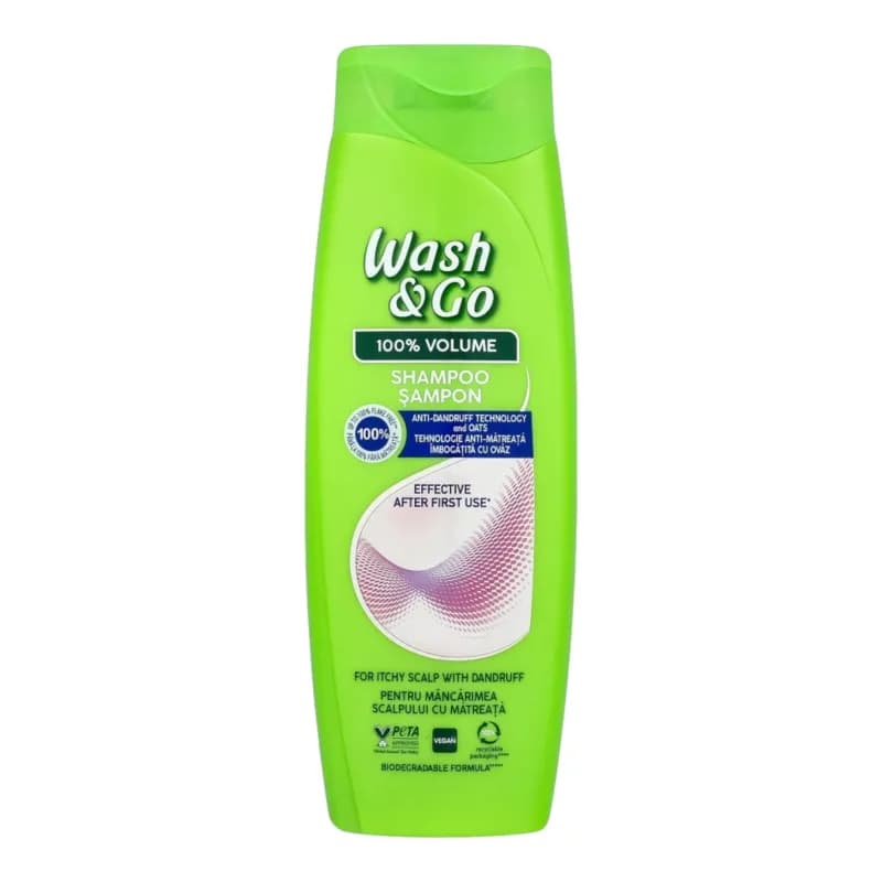 Wash & Go sampon 360 ml For Itchy Scalp with Dandruff (Pentru mancarimea scalpului cu matreata)