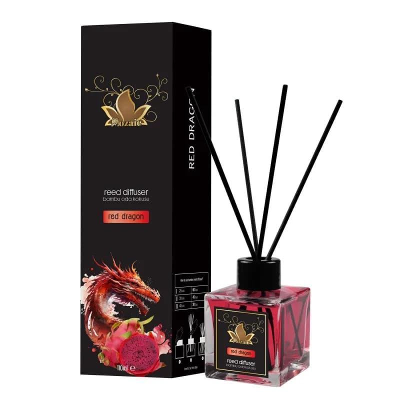 Mozaic odorizant de camera cu bete 100ml, Red Dragon (Dragonul Rosu)