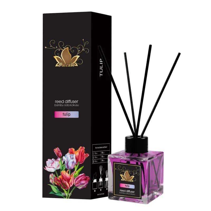 Mozaic odorizant de camera cu bete 100ml, Tulip (Lalea)