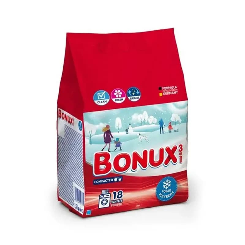 Bonux detergent de rufe automat pudra 1.17kg Polar Ice Fresh