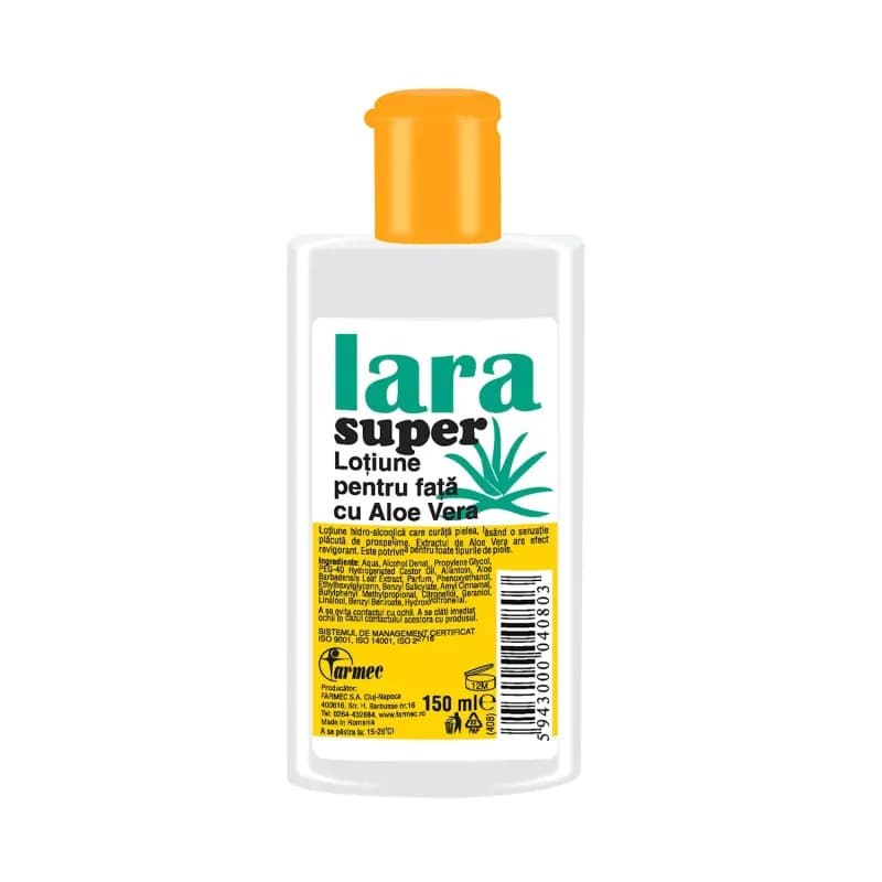 Farmec Lara super lotiune pentru fata 150ml Aloe Vera