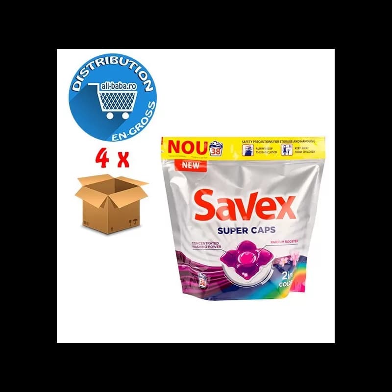 Savex detergent rufe automat super capsule 42 Buc 2in1 Color