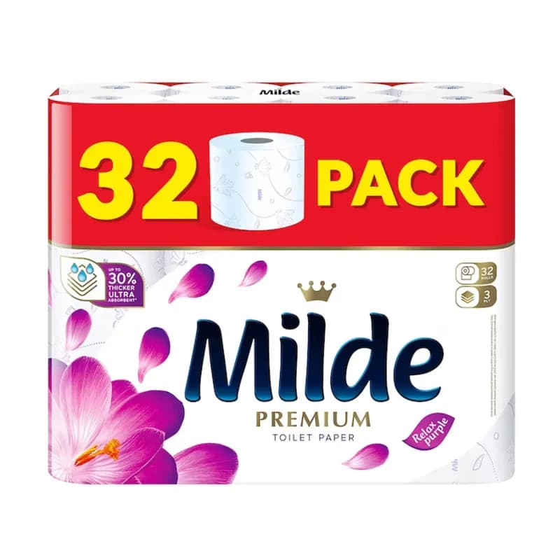 Milde hartie igienica 3 straturi 32 role Relax Purple