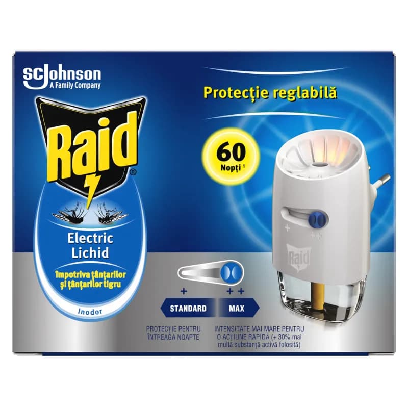 Raid aparat electric + rezerva lichida 36ml 60 nopți