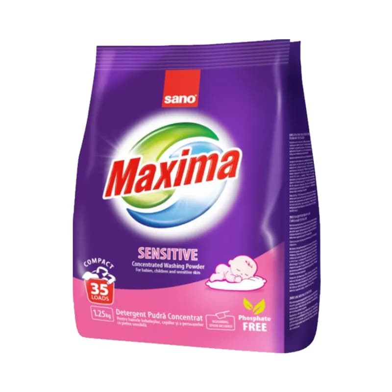 Sano Maxima detergent de rufe pudra 1.25 kg, Sensitive