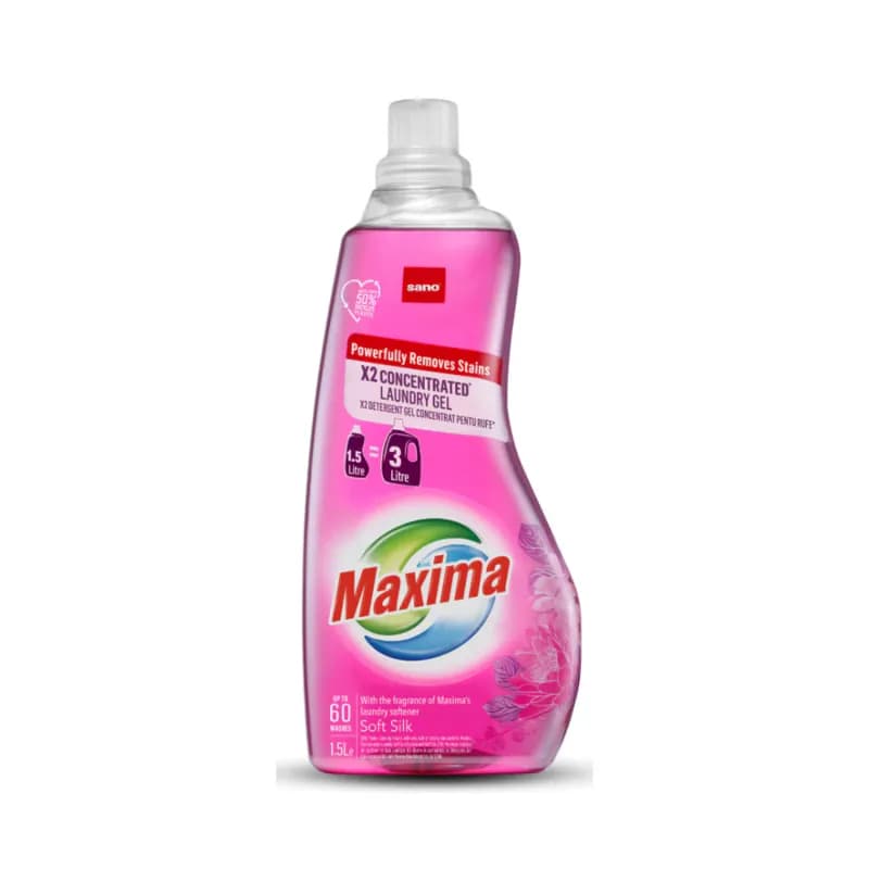 Sano Maxima detergent de rufe gel concentrat, 1.5L, Soft Silk