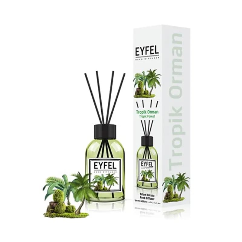 Eyfel odorizant de camera cu bete 55ml, Tropical Forest (Padure tropicala)