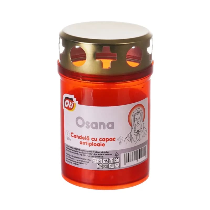 Oti Osana candele din plastic cu capac antiploaie, 10 ore