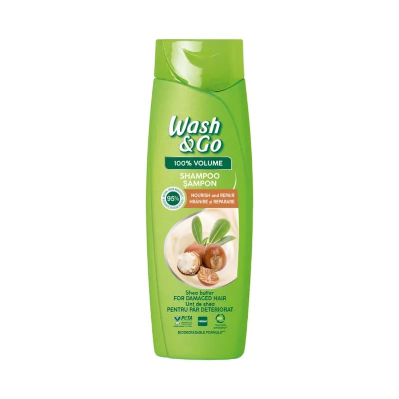 Wash & Go sampon 360 ml Shea Butter