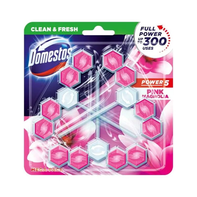 Domestos odorizant pentru toaleta 3x55g Power 5 Pink Magnolia
